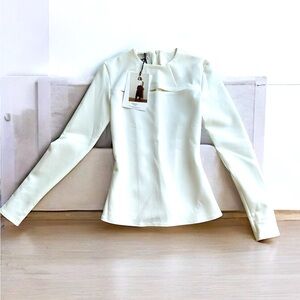 Awake mode brand new white business casual top zipper in the back